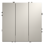 Выключатель встраиваемый VOLTUM S70 трехклавишный 10А, (кашемир)