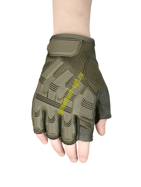 Тактические спортивные военные перчатки без пальцев Олива