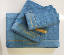 Набор полотенец 5шт Borbonese Classic Petalo 206 морская волна