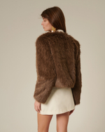 Шуба шоколадная GRACE