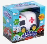 Музыкальная игрушка "Машина скорой помощи" белая, свет/звук SL-04198