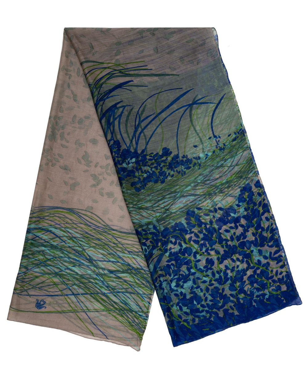 Шаль 110x200 Petrusse Opale Bleu