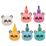 Маркер текстовыделитель Basir, серия "Панда", секционные, 5 шт