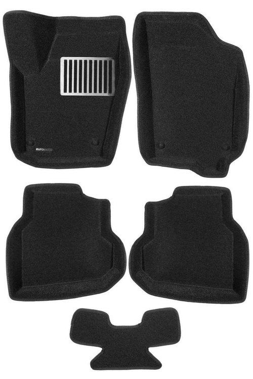 Коврики салона для VOLKSWAGEN Polo (2010-) Euromat 3D Lux черные. Арт. EM3D-005416