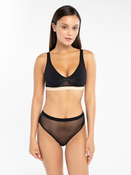 Бюстгальтер BLACK TIE Downtown (черный, нюд)