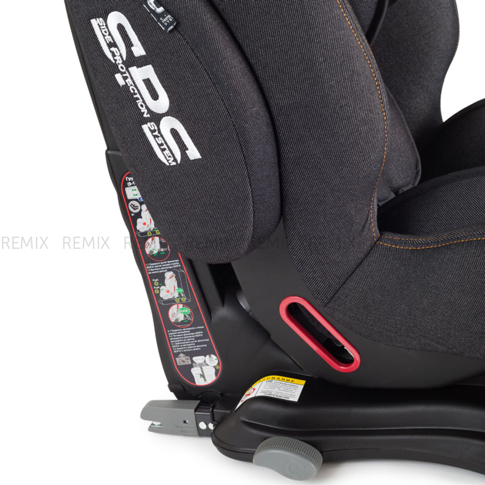 Автокресло "THUNDER" Ultra isofix SPS группа 1-2-3  (9-36 кг) black jeans