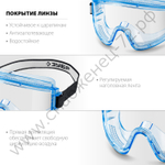 ЗУБР ПАНОРАМА П прямая вентиляция, увеличенный угол обзора, защитные очки, Профессионал (110231)