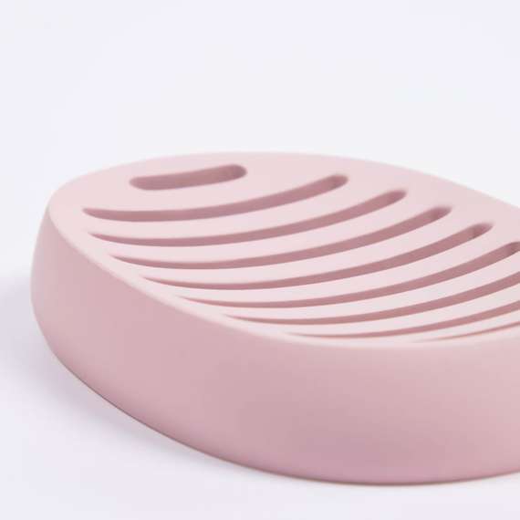 Мыльница из полирезина Chia розового цвета