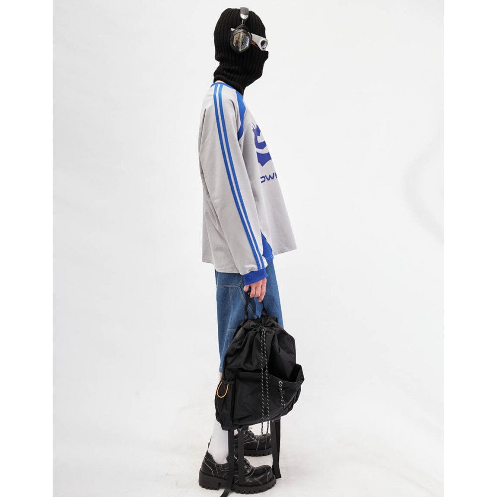 Лонгслив SoWhat? джерси серый / синий