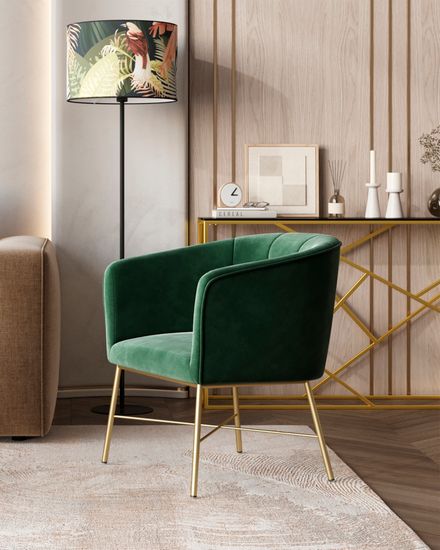 Кресло Шале велюр зеленый