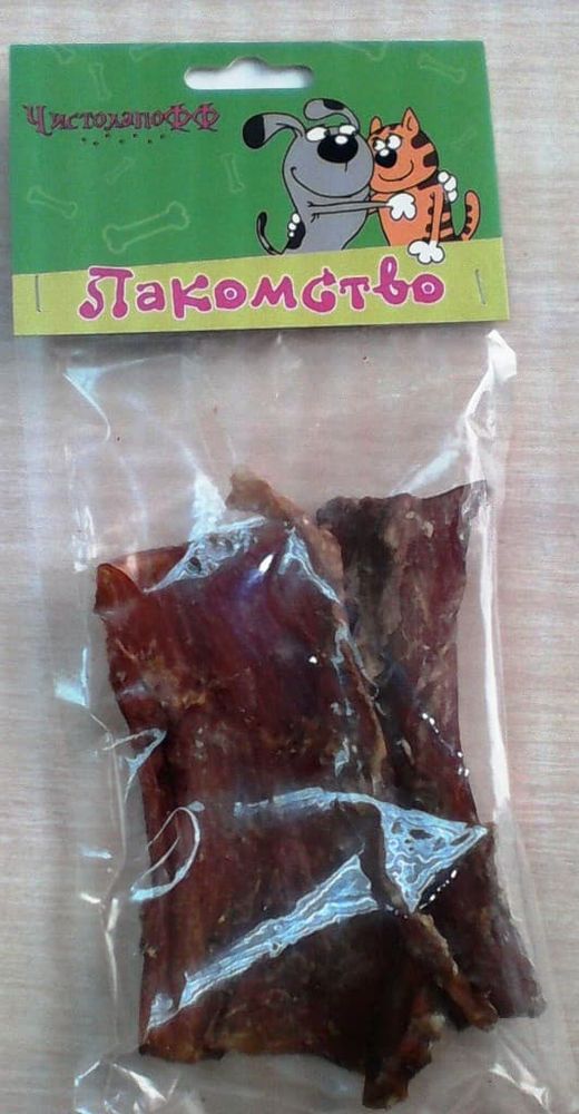 Лакомство для собак "Жилка говяжья", 50гр, ТМ Чистолапофф Лакомство для собак "Жилка говяжья", 50гр, ТМ Чистолапофф