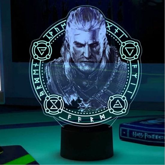 3D лампа Ведьмак, Witcher. Геральт