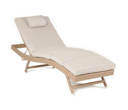 "Лиссабон" шезлонг из искусственного ротанга, цвет соломенный