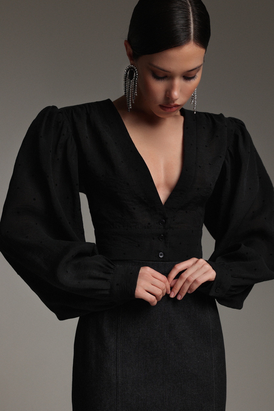 Блуза на пуговицах