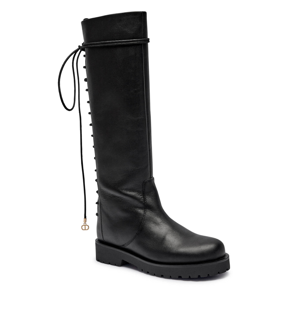 Кожаные сапоги-казаки TWINSET - черный(242TGT164)