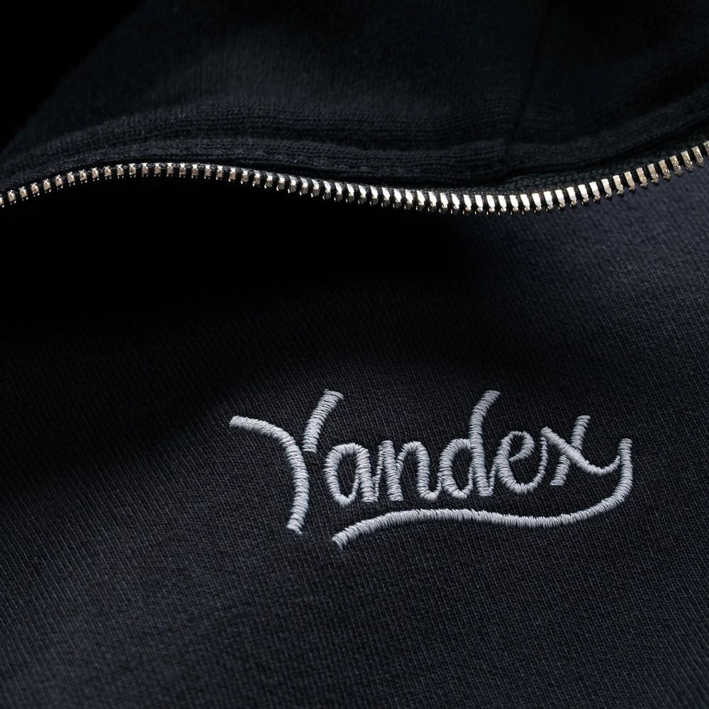 Купить Толстовка Яндекс с молнией у горла черная Толстовка Яндекс с молнией у горла черная