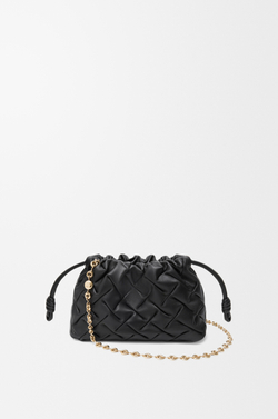 Loewe Сумка-мини Flamenco из жатой телячьей кожи наппа, черный