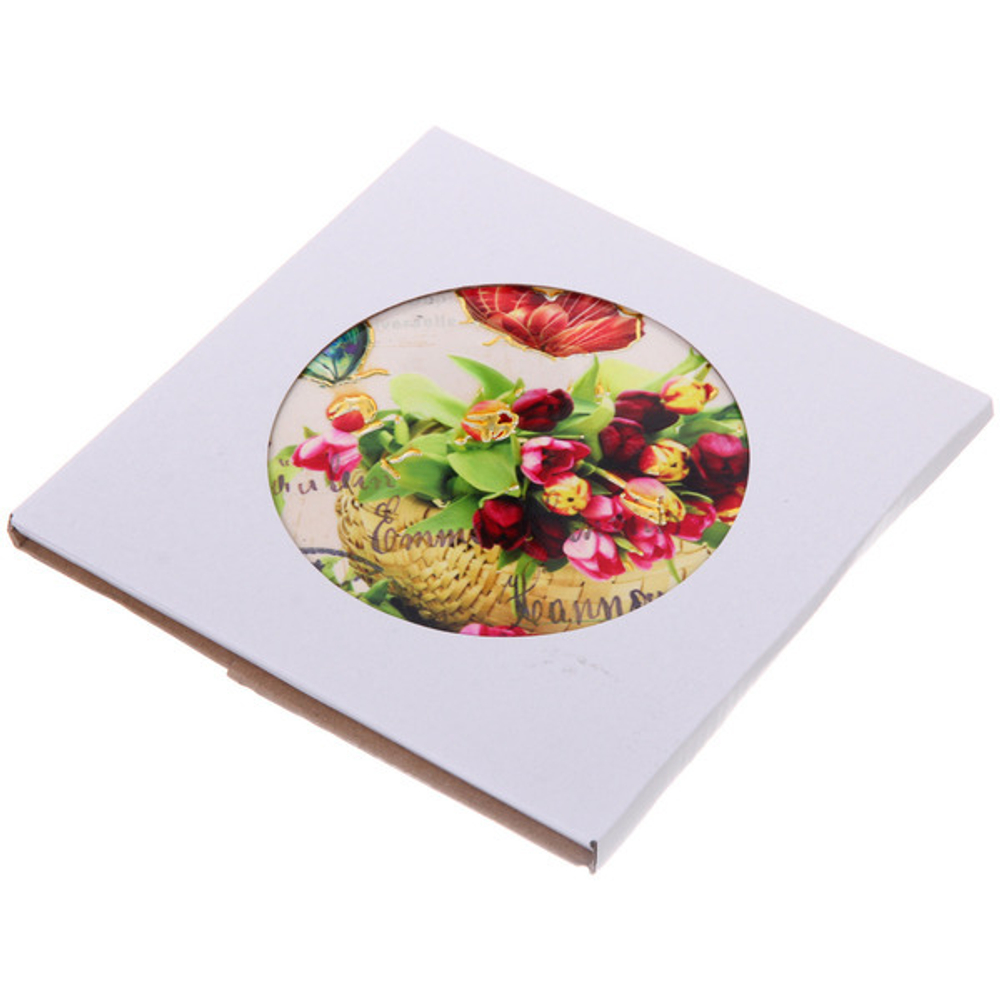 Подставка керамическая 16 см «Букет тюльпанов»