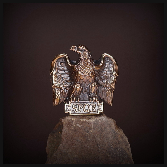 Бусина "Орел Цезаря" для темляков или браслетов , бронза