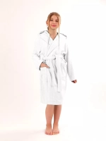 Халат детский махровый "Элит" с капюшоном, цвет: 024-Белый