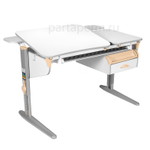 Растущая парта Дэми СУТ 45 с лотком и тумбой ТСН.07 с полками СУТ.45.350 (1200×820 мм)