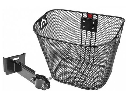 Велокорзина JL-286, черная, передняя универсальная, с быстросъёмным креплением, с ручками для переноски, стал (10216170/281021/0322333, Китай)