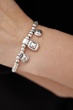 Браслет Ciclon, Kubik Charm, стрейч, металл, CN-243112-00 (серебристый)
