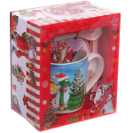 Кружка керамическая 200мл «Славный удав у ёлки» с ложкой в подарочной коробке