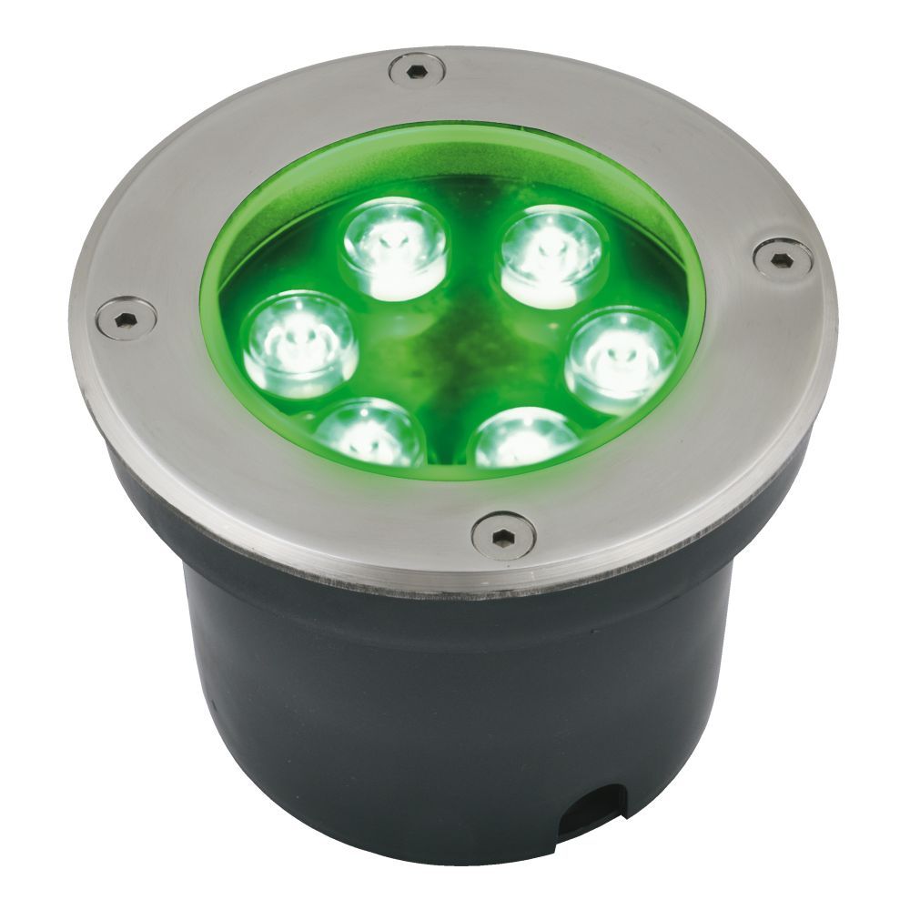 ULU-B11A-6W-GREEN IP67 GREY Светильник светодиодный уличный. Архитектурный встраиваемый. Зеленый свет. Корпус серый. TM Uniel.