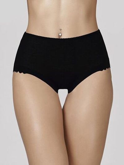 Трусики-слип с завышенной линией талии (Размер: XXL) (Цвет: черный)