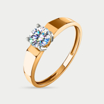 Помолвочное кольцо для женщин из розового золота 585 пробы с фианитами (арт. 08-117612)