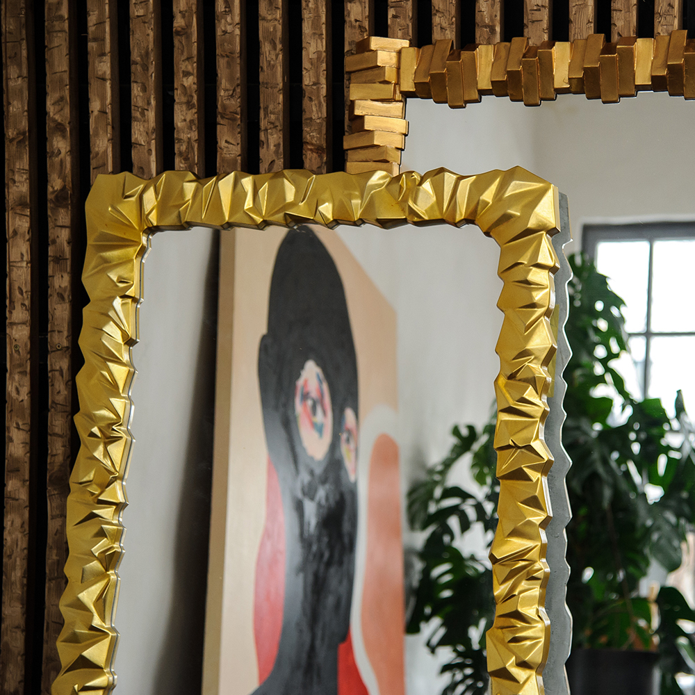 Настенное зеркало Объект мечты Фолд Голд