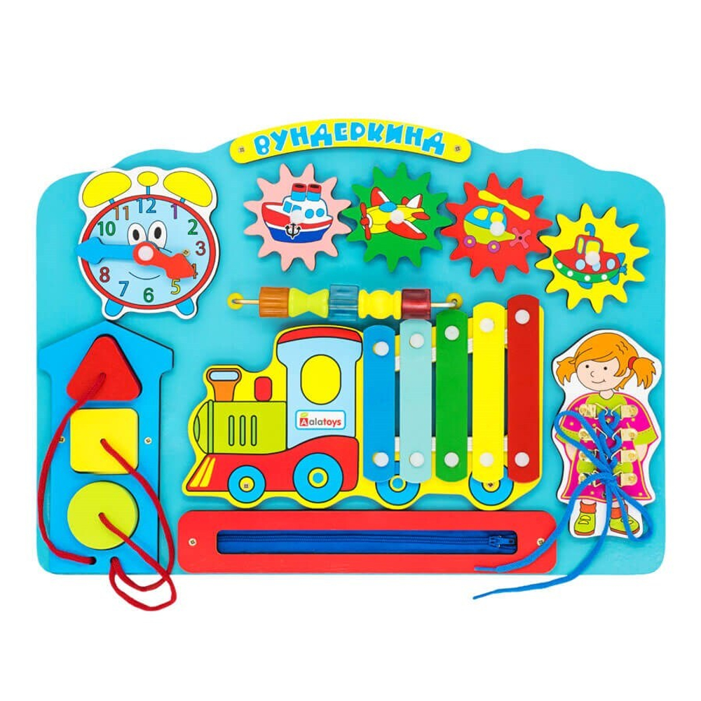 Бизиборд "Вундеркинд", развивающая игрушка для детей, обучающая игра из дерева