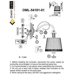 Светильник настенный (Бра) OML-54101-01