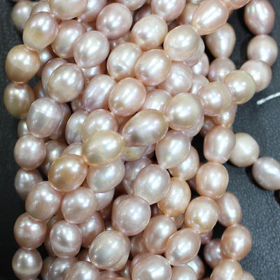 Жемчуг АА рис фиолетовый бусины 7-8мм