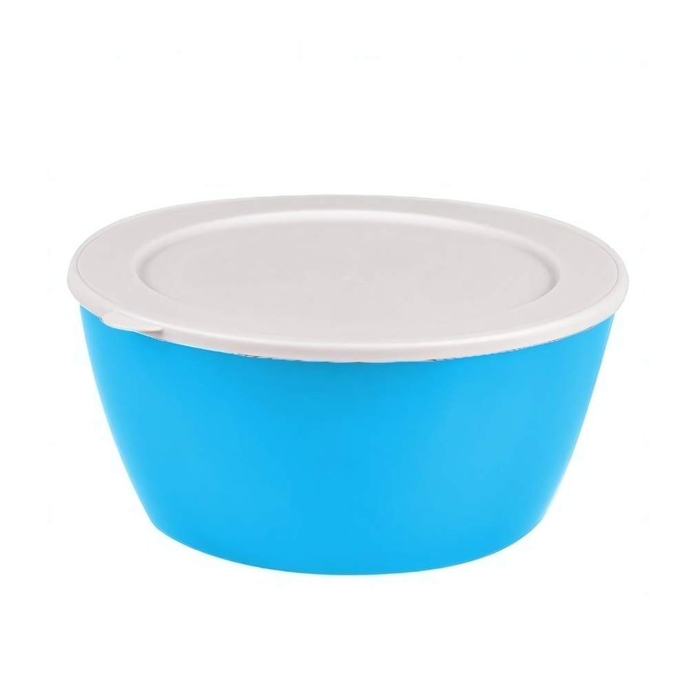 Чаша - миска с крышкой 3 л цвет голубой