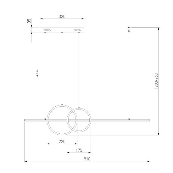 90265/1 / подвесной светильник / черный