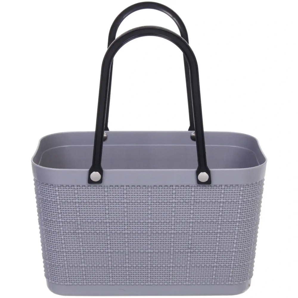 Корзинка хозяйственная «ФОЛЬК», цвет пудровый серый, 28*16*33см