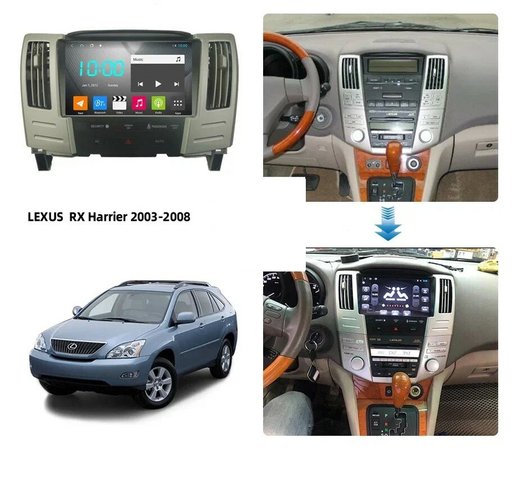 Магнитола для Toyota Harrier XU30 2003-2013, Lexus RX 2003-2009 - Carmedia SF-9278 QLed, Android 12, TS10,  CarPlay, 4G SIM-слот
