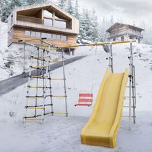 Детский спортивный комплекс для дачи ROMANA Богатырь MAX (с сеткой-гнездом 80см)