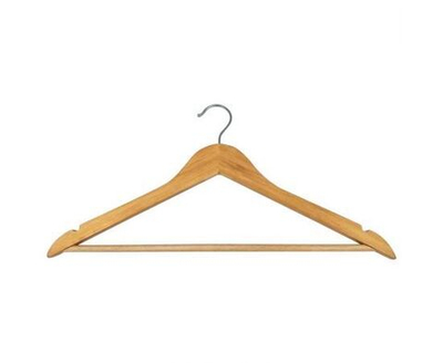 Вешалка плечики Рыжий кот W2-Р для одежды, деревянная с перекладиной, коричневая, 43.4х23.8х1.2см, в упаковке 1шт. / товары для дома (комплект из 6 шт)