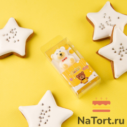 Свеча для торта «Мишка» (белый, 7 см)