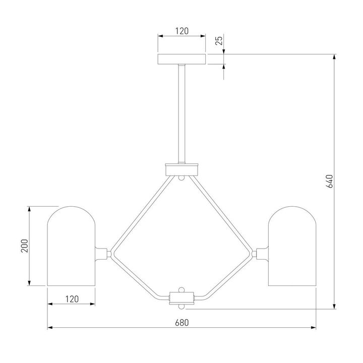 Подвесная люстра Eurosvet Bambola 60157/5 латунь