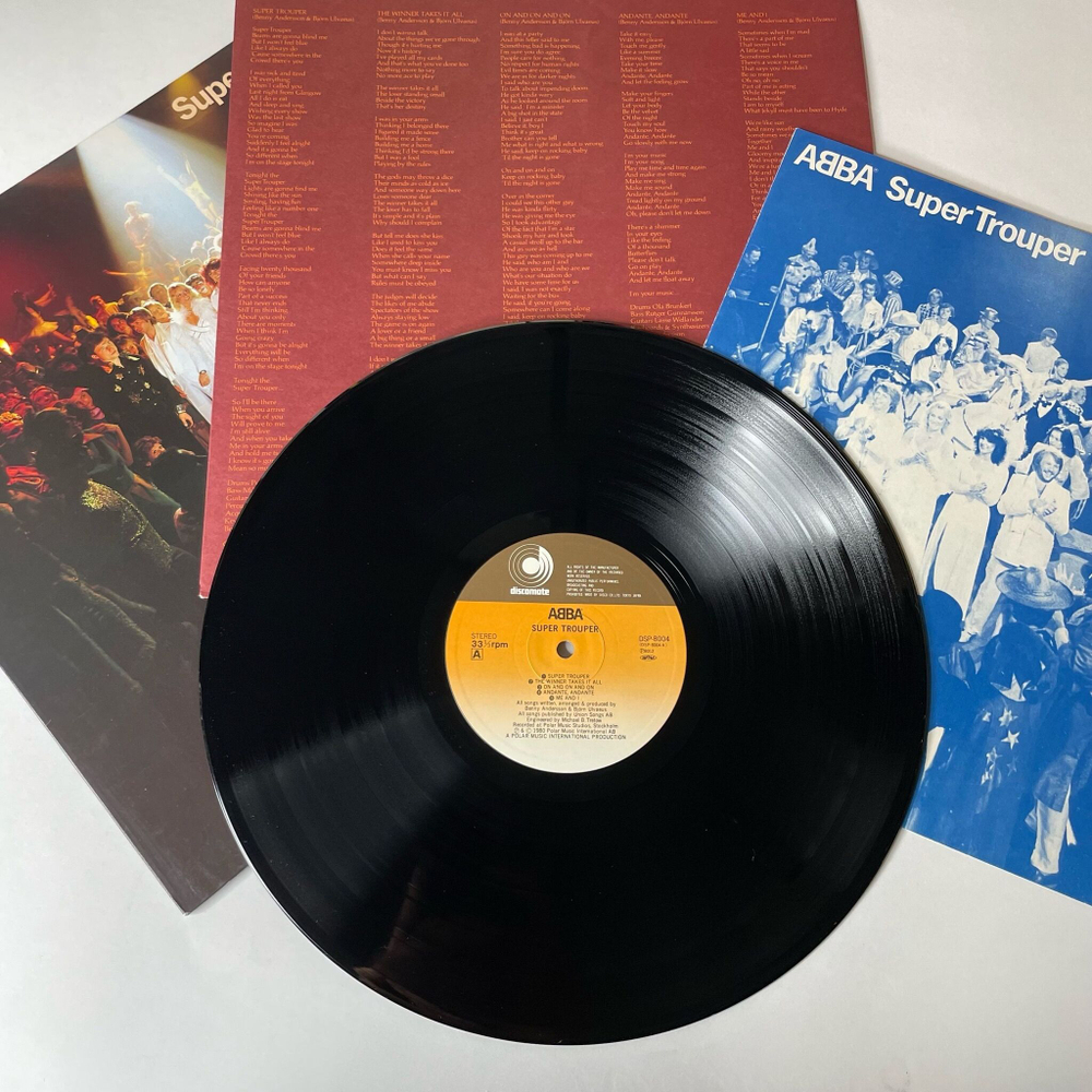 Винтажная виниловая пластинка LP ABBA Super Trouper (Japan 1980) (No Obi) The Winner Takes It All