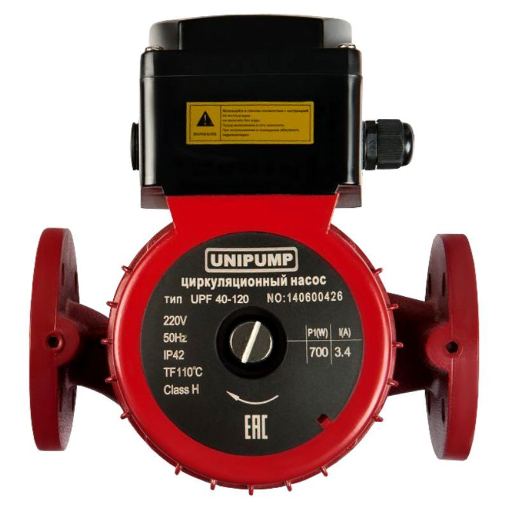 Насос циркуляционный с мокрым ротором UNIPUMP PN 10 110гр.UPF 40-120,L 250, 700Вт 1х220В 1 скорость резьбовой, 16515