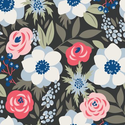 Цветы на темном фоне