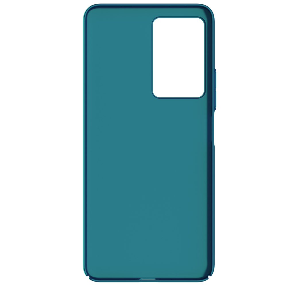 Тонкий жесткий чехол синего цвета (Peacock Blue) от Nillkin для Xiaomi Redmi K60E, серия Super Frosted Shield