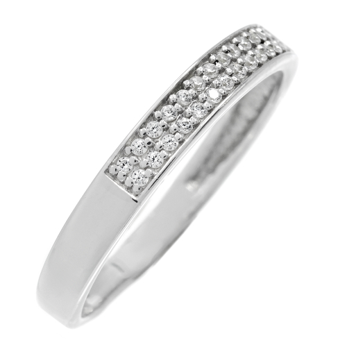 Кольцо из серебра/Родий/С камнями