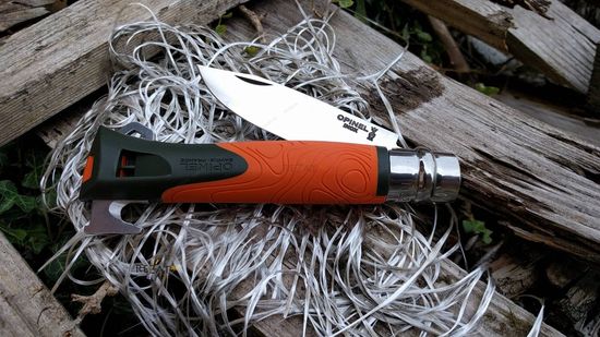 Складной нож Opinel №12 Explore c инструментом для удаления клещей, оранжевый, 002454 c клинком из стали Sandvik™ 12С27, рукоять ABS-пластик