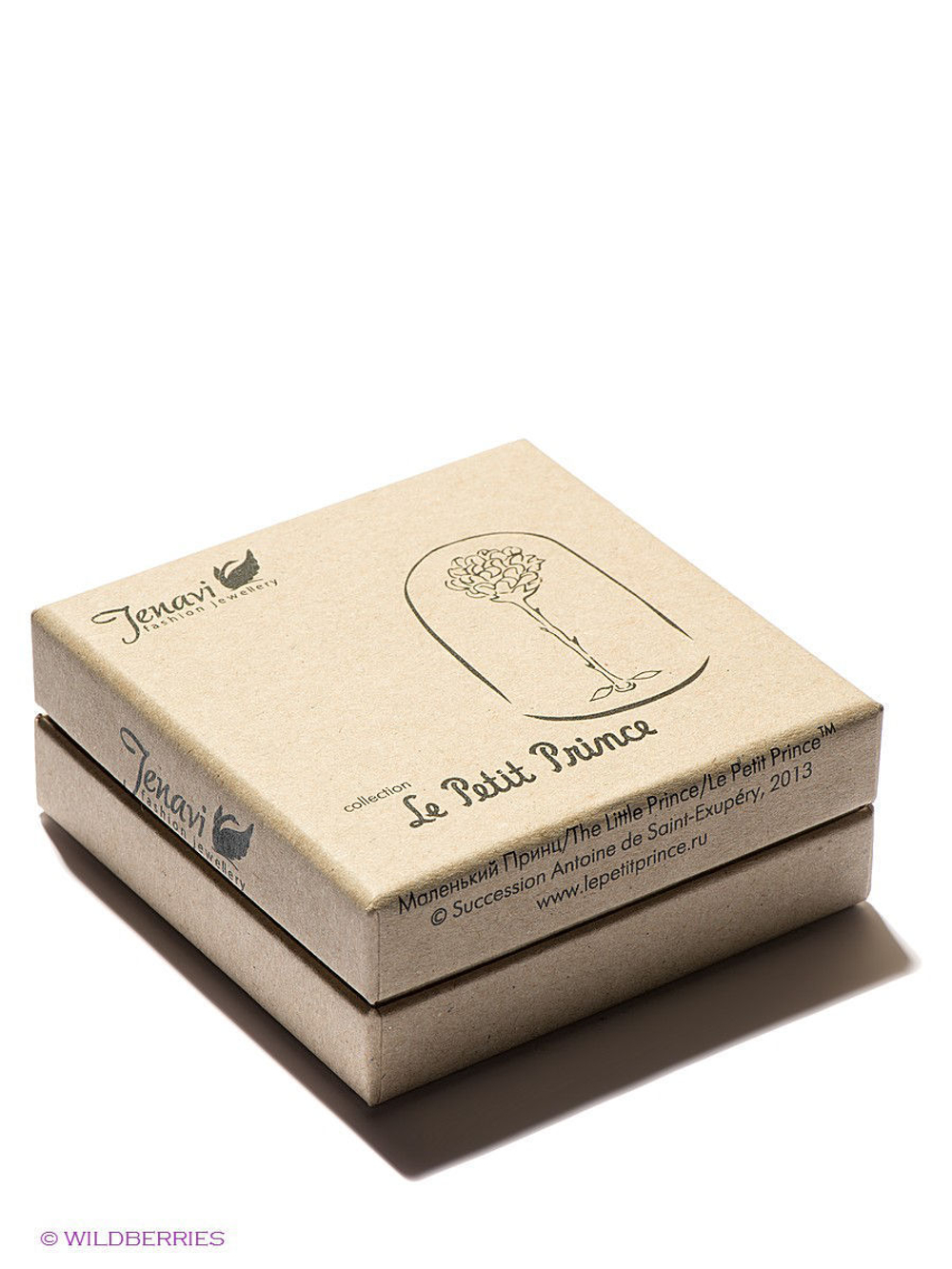 "МП Роза" брошь в серебряном покрытии из коллекции "Маленький Принц" от Jenavi с замком булавка